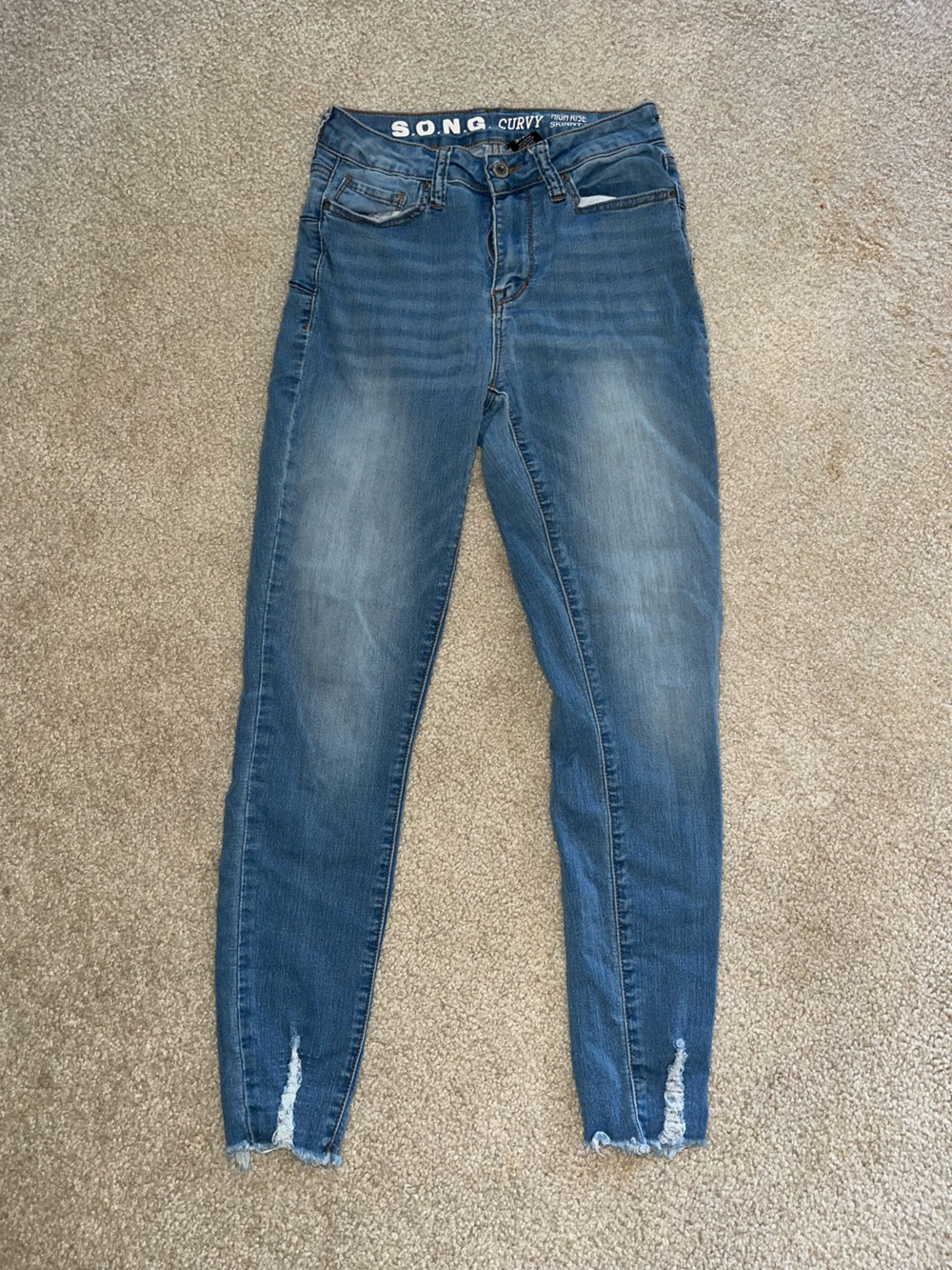 SONG Curvy Blue Stretchy Skinny Jeans 3/26